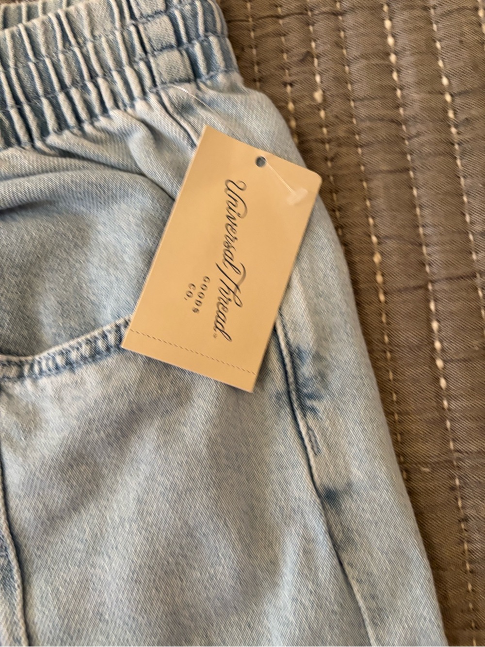 Universal Thread Light Blue Denim Jogger Shorts with Drawstring - Picture 2 of 5